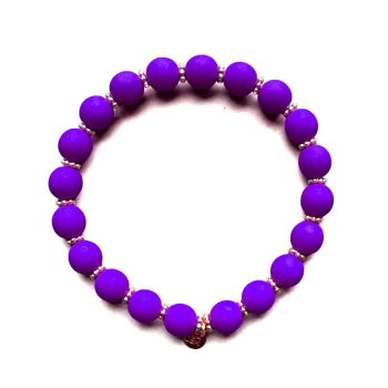 Super Gem Perlenarmband Big purple violett